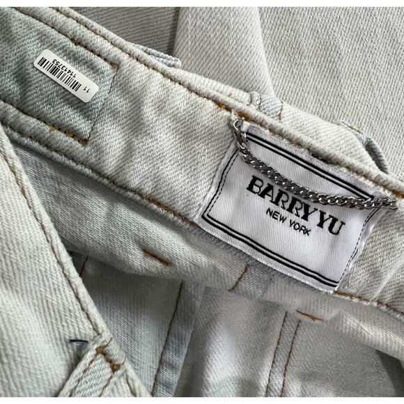 BARRY YU New York Patch Jeans in Light Wash Blue Denim - Picture 6 of 6